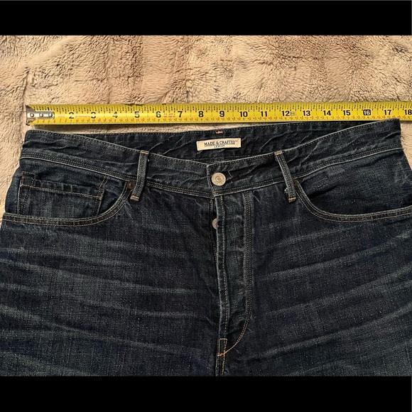 🇺🇸 Levi's Made & Crafted Jeans Straight Button Fly Mens 34X34 Made In USA - Picture 7 of 10